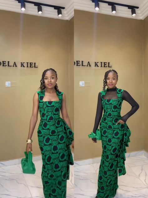 Nigerian Dress Designs, African Dress Traditional, Female Kaftan Styles Nigeria, Nigerian Ankara Styles Dresses, Ankara Long Gown Styles For Slim Ladies, Nigerian Dress Styles Classy, Owanbe Styles For Ankara, Ankara Gown Styles For Wedding, New Ankara Styles For Women