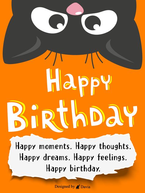 Funny Happy Birthday Messages, Happy Birthday Disney, Quotes Notes, Birthday Wishes Pics, Happy Birthday Cat, Birthday Quote, Funny Happy Birthday Wishes, Birthday Greetings Friend, Birthday Card Sayings