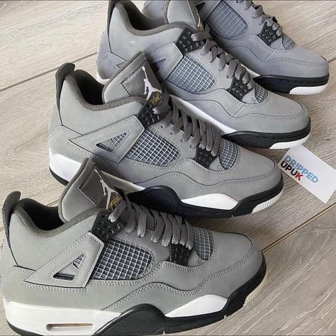 Jordan 4 Cool Grey 🐘 Sizes Available: 👟 UK8 UK9.5 -... - Depop Gray Jordan 4, Jordan 4 Cool Grey, Grey Jordans, Jordan 4s, Grey Shoes, Sneaker Collection, Shoes Shoes, Jordan Shoes, Sneaker Head