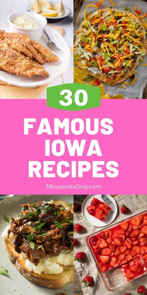 Iowa Recipes Comfort Foods, Classic Midwest Recipes, Iowa State Fair Food, Midwest Food, Iowa Recipes, Iowa Food, State Recipes, Regional Recipes, Famous Recipes