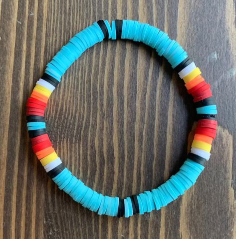 Clay Bead Bracelet Ideas For Boys, Sead Bead Necklace, Clay Bracelet Ideas, Clay Bead Ideas, Make Clay Beads, Clay Bead Bracelet Ideas, Rodeo Jewelry, Heishi Bracelets, Bracelet Business