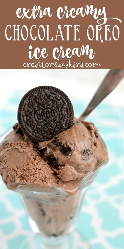 Chocolate Oreo Ice Cream, Oreo Ice Cream Recipe, Homemade Ice Cream Recipe, Cookies And Cream Ice Cream, Homemade Chocolate Ice Cream, Ice Cream Recipes Machine, Chocolate Ice Cream Recipe, Cooking Tricks, Easy Ice Cream Recipe