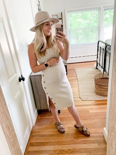 This bodycon midi dress has become my new fave! I got it at Marshall’s but I linked some similar cute options that are bump friendly! Also love these Birkenstock dupes from Walmart and my wool hat from target♥ http://liketk.it/2Rod8 #bodycondress #summeroutfits #summerdress #cutehat Dresses For Summer, Cute Maternity Outfits, Maternity Outfits, Bodycon Midi Dress, Pregnancy Outfits, I Got It, Bodycon Dresses, Cute Hats, Bodycon Midi