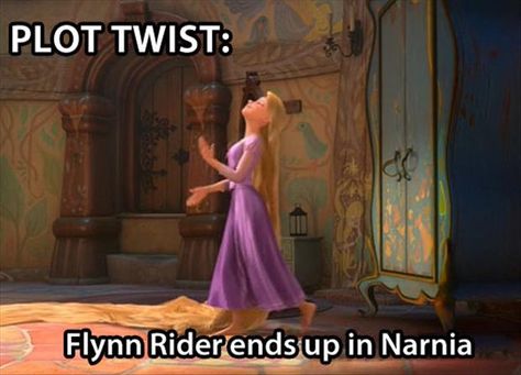 And turns into Prince Caspian.  They look the same.  o_O Humor Disney, Disney Theory, Funny Disney Memes, Funny Disney Jokes, Funny Disney, Flynn Rider, Disney Jokes, Quotes Disney, Disney Memes