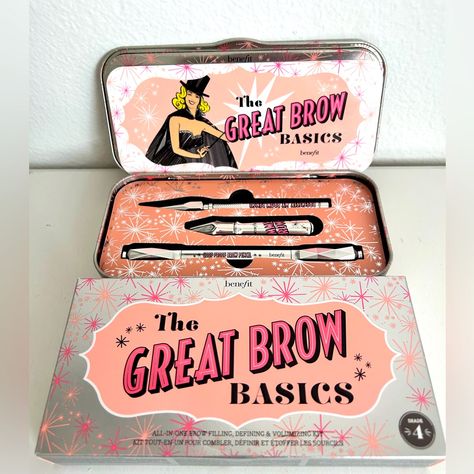 Benefit Cosmetics 3-Pc. Great Brow Basics Brow Pencil & Gel Value Set New With Tag Brow Palette, Benefit Brow, Benefit Makeup, Brow Pencil, Brow Makeup, Benefit Cosmetics, Brow Pencils, Womens Makeup, Pencil