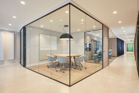 Glass Partition Wall, Commercial Office Design, Corporate Interior Design, Office Meeting Room, Corporate Interiors, Office Layout, Office Meeting, Glass Partition, Office Snapshots