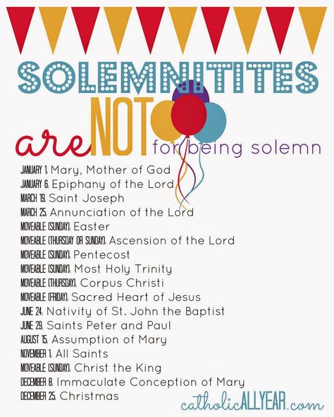 Catholic All Year: Solemnities are NOT for Being Solemn: What They Are, Why They Matter, and New Free Printables for the Solemnity of St. Joseph Epiphany Of The Lord, Catholic Liturgical Calendar, St Josephs Day, Catholic Feast Days, Catholic Holidays, Catholic Traditions, Liturgical Calendar, Guardian Angels Prayer, Liturgical Year