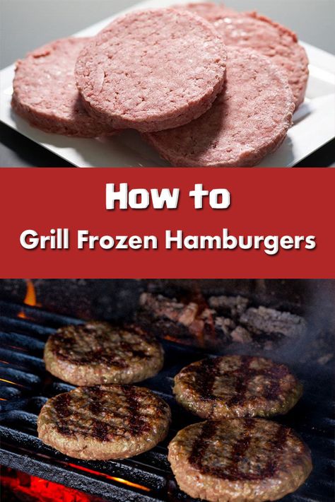 Burgers For A Crowd Grilling, Frozen Hamburger Recipes, Grilling Frozen Burgers, Grilled Hamburger Recipes, Hamburger Bar, Crowd Meals, Best Burger Seasoning, Smoked Hamburgers, Frozen Burger Patties