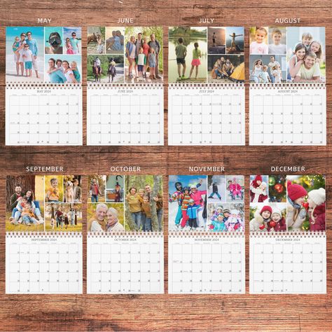 2024 Simple Custom Photo Collage 4 Per Month Calendar Month Calendar, Cherished Memories, Photoshoot Ideas, Custom Photo, Photo Collage, Gift Ideas, Collage, Gifts