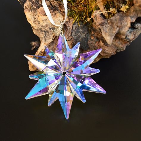 Christmas Snowflakes Decorations, Swarovski Christmas, Star Snowflake, Crystal Snowflakes, Snowflake Decorations, Crystal Ornament, Crystal Suncatchers, Christmas Ornament Sets, Crystal Stars