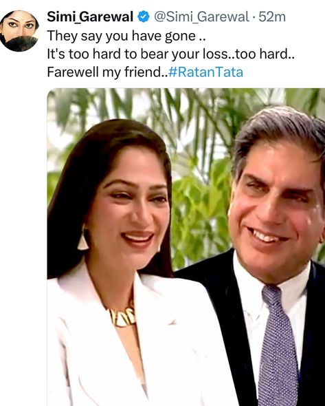 Simi Garewal, who shared a deep bond with Ratan Tata, penned a heart-wrenching note as she bids him a goodbye note. #simigarewal #ratantata #ratantatamotivation #tata #restinpeace Simi Garewal, Goodbye Note, Ratan Tata, Reality Of Life Quotes, Reality Of Life, Crochet Bag Pattern, Rest In Peace, Bag Pattern, Entertainment News