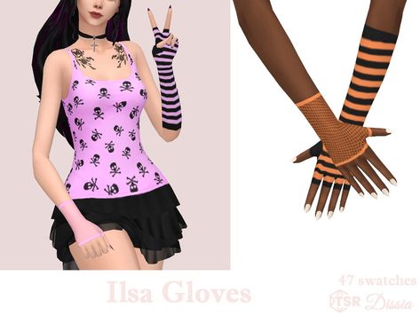 The Sims Resource - Ilsa Gloves Sims 4 Cc Alternative Accessories, Sims 4 Cc Fingerless Gloves, Sims 4 Fingerless Gloves, Sims 4 Gloves Cc, Sims 4 Cc Gloves, 2000s Sims 4 Cc, Sims 4 Cc 2000s, Sims 4 Alternative Cc, Net Gloves