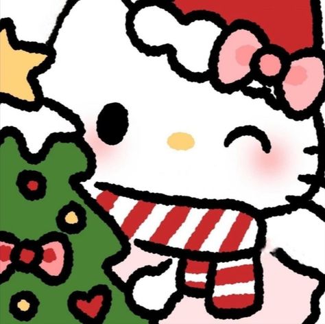 Cute Christmas Matching Pfp, Tatuaje Hello Kitty, Christmas Profile Pictures, Dear Daniel, Wallpaper Natal, Karakter Sanrio, Walpaper Hello Kitty, 그림 낙서, Hello Kitty Aesthetic