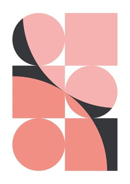 Power Of Suggestion, Exterior Murals, Geometric Shapes Art, Bauhaus Poster, Coral Print, Abstract Geometric Art, Tableau Art, Shape Art, Abstract Poster