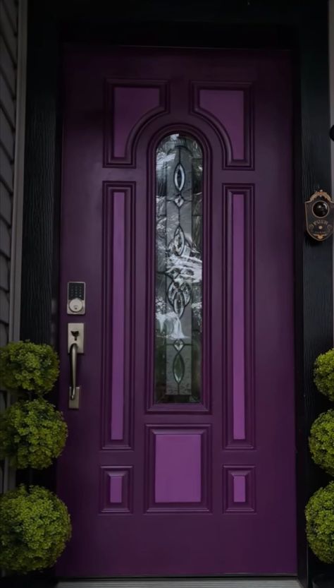 Purple Doors Front House, Purple Front Door, Purple Front Doors, Beautiful Front Doors, Purple Things, Purple Door, When One Door Closes, Door Art, Front House