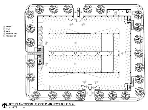 Gallery of Car Park One / Elliott + Associates Architects - 12 Parking Plan Architecture, Underground Parking Plan, Car Park Design, Parking Plan, Parking Lot Architecture, Park Plan, Parking Building, Underground Parking, Basement Layout