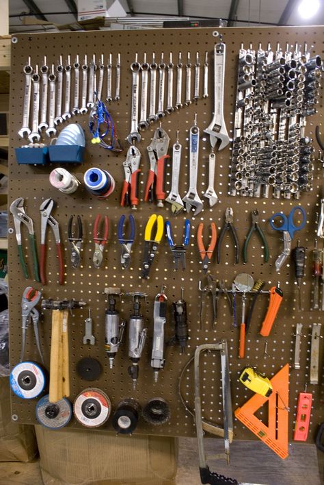 Explore bradjustinen's photos on Flickr. bradjustinen has uploaded 618 photos to Flickr. Garage Organization Shelves, Pegboard Garage, Garage Organization Systems, Garage Organization Tips, Garage Organisation, Garage Atelier, Pegboard Organization, Garage Tool Organization, Garage Tool Storage