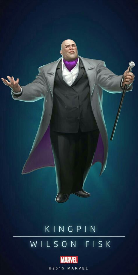 The Kingpin Kingpin Concept Art, Kingpin Redesign, Marvel Kingpin, Marvel Supervillains, Marvel Puzzle Quest, Marvel Puzzle, Poster Marvel, Wilson Fisk, Marvel Games