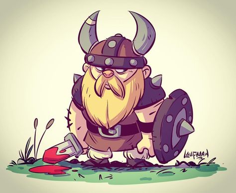 Viking Drawings, Derek Laufman, Viking Character, Manga Studio, Drawing Cartoon Faces, Cartoon Sketches, 캐릭터 드로잉, Chibi Characters, Viking Warrior