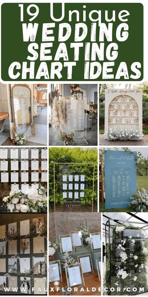 19 Unique Wedding Seating Chart Ideas To Diy – decorandjoy Unique Wedding Seating Chart Ideas, Flowers Polaroid, Unique Wedding Seating Chart, Unique Wedding Seating, Wedding Table Assignments, Wedding Seating Chart Display, Seating Chart Ideas, Seating Chart Wedding Diy, Reception Seating Chart