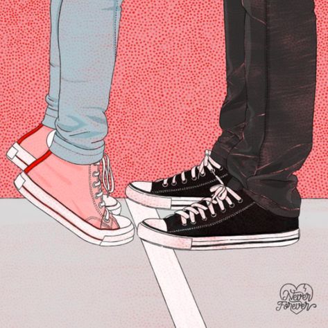 Never Forever creates images about love, heartbreak, obsession, and passion. Take a look at those intimate moments you share with the person you love. Shoes Wallpaper, Cover Wattpad, Cute Couple Drawings, Couple Illustration, Teen Fiction, Cute Couple Art, Couple Drawings, Shoe Art, Levi Ackerman