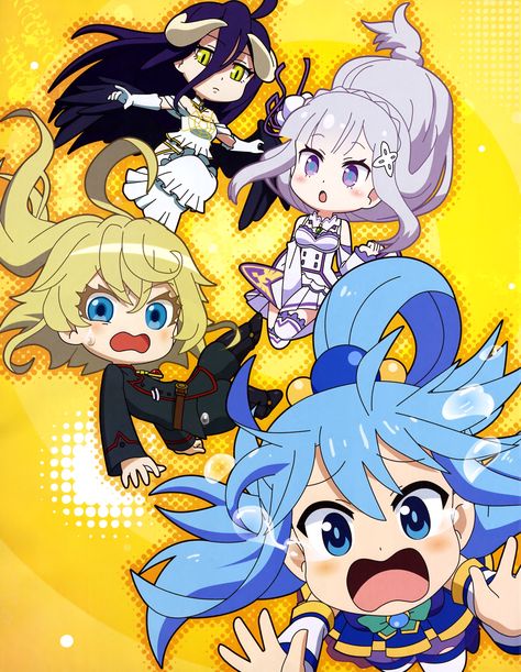 Isekai Quartet Isekai Quartet, Tanya The Evil, Tous Les Anime, Anime Friendship, Pokemon Cosplay, Re Zero, Anime Crossover, Fanarts Anime, An Anime