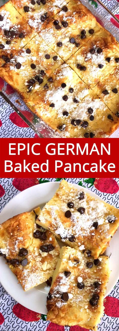 Pancakes Bacon, German Pancakes Recipe, German Food Authentic, German Pancakes, Baked Pancakes, Tasty Pancakes, Easy Oven, Pan Meals, Breakfast Pancakes