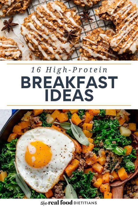 Not only do these recipes provide a high amount of protein, but they’re also nutritionally balanced. They have healthy carb and fiber sources (such as oats, veggies or potatoes), and good-for-you monounsaturated fats and omega-3s. Fiber Sources, High Protein Breakfast Ideas, Fiber Breakfast, Protein Breakfast Ideas, Healthy High Protein Breakfast, Monounsaturated Fats, Dietitian Recipes, High Fiber Breakfast, Delicious Meal Prep