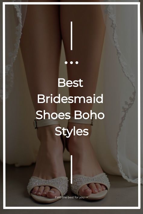 Best Bridesmaid Shoes Boho Styles Casual Bride Shoes, Bridesmaid Shoes Flat, Bridesmaid Sandals, Bridal Party Shoes, Boho Wedding Shoes, Casual Bride, Bridesmaids Nails, Vintage Bridesmaid Dresses, Vintage Bridesmaids