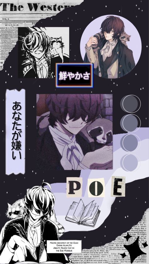 Bsd Poe Aesthetic, Edgar Allen Poe Bsd Wallpaper, Bsd Halloween Wallpaper, Bsd Poe Wallpaper, Edgar Allen Poe Aesthetic Wallpaper, Edgar Allen Poe Wallpaper, Bsd Aesthetic Wallpaper, Poe Bsd Wallpaper, Ranpoe Wallpaper