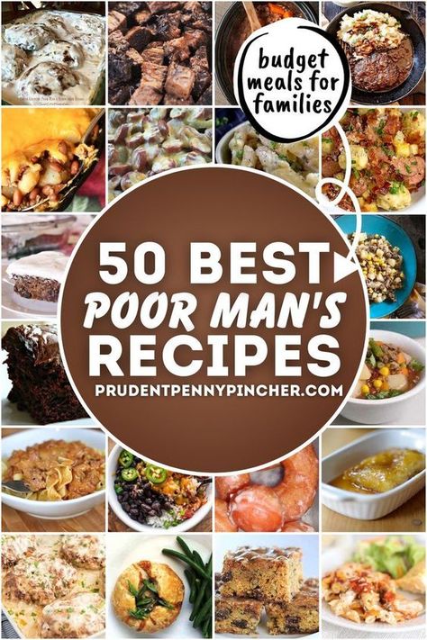 These cheap meals are perfect when you are broke but want a flavorful meal. From poor man’s stew to poor man’s casserole, there are plenty of different cheap meal ideas that won't break the bank. Perfect for families, students, or anyone looking to stretch their food budget, these budget recipes are about making the most of what you have. Whether you're feeding a family, hosting a dinner party, or cooking for two, these budget recipes offer a variety of quick and easy options. Cheap Meals For Dinner, Poverty Meals, Cheap Meals On A Budget, Cheap Desserts, Meals For Dinner, Food Side Dishes, Meals On A Budget, Cheap Meal Ideas, Food Budget