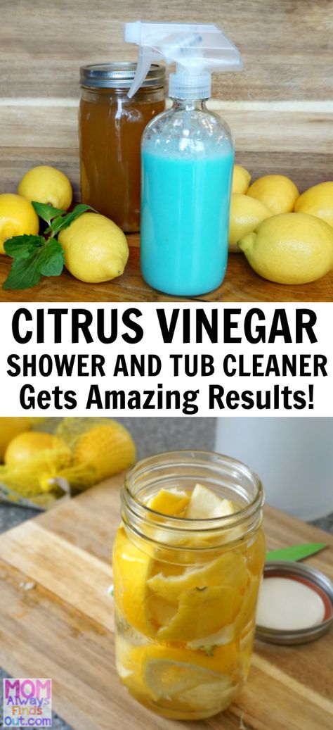 Homemade Citrus Vinegar Cleaners- All Purpose Vinegar Cleaner Recipe and Amazing Tub Cleaner Made With Vinegar Vinegar Cleaner Recipe, Vinegar Cleaner, Homemade Cleaners Recipes, Homemade Toilet Cleaner, Clean Baking Pans, Cleaner Recipes, Glass Cooktop, Vinegar Cleaning, Tub Cleaner