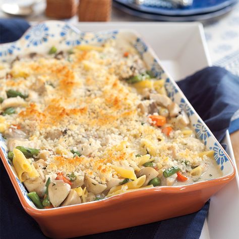 Smoked Chicken and Pasta Casserole | 6 Weeknight Casseroles, from Taste of the South Magazine Smoked Chicken Pasta, Chicken And Pasta Casserole, Weeknight Casseroles, Easy Casseroles, Chicken And Pasta, Chicken Pasta Bake, Smoked Meat Recipes, Pasta Casserole, Yummy Casseroles