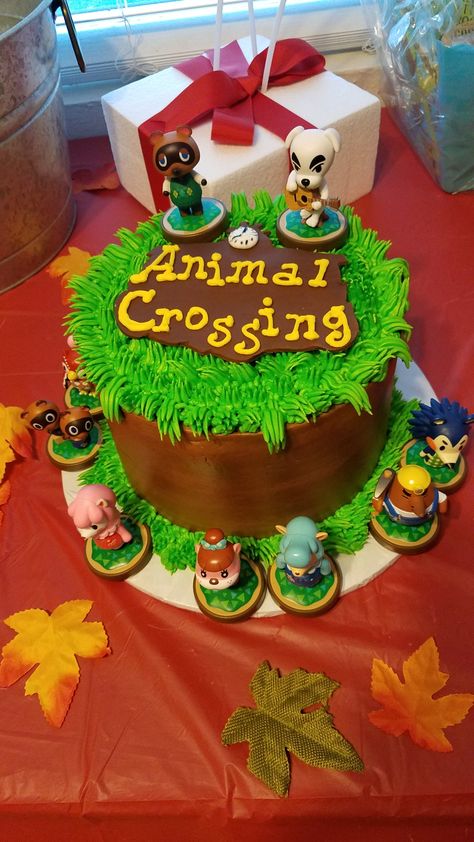 torta gabi Animal Crossing Birthday Cake Ideas, Animal Crossing Cake Ideas, Animal Crossing Birthday Cake, Animal Crossing Birthday Party, 10th Birthday Ideas, Animal Crossing Cake, Birthday Cake Tutorial, 1st Year Anniversary, Nintendo Switch Animal Crossing