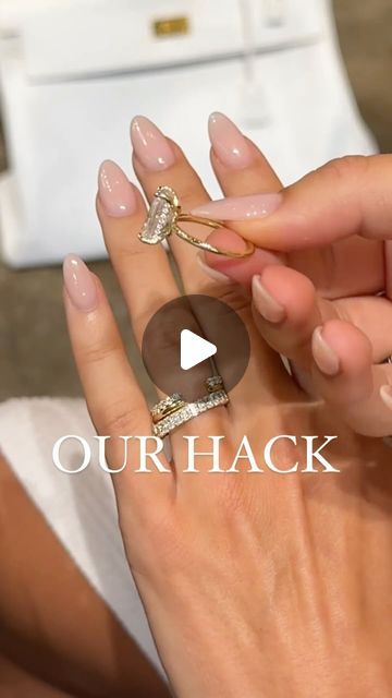 EAST WEST GEM CO. // on Instagram: "We can make a traditional eternity band, stack flush with a ring that has a donut or a basket 🪄

How?! By adding an open band (or two, depending on the elongation of your stone and the size of your donut). Watch and see 👀 
-—————————
#EASTWESTHARPER
- 4.15 carat center (1.47 ratio)
- 11x7.5mm crushed ice hybrid radiant, modern white moissanite set in a 14k yellow gold setting 
- 1.5mm solitaire band, donut and an invisible halo 
- $2,925 (as shown)
💵 Or as low as $101.92 a month with Bread Pay*
#EASTWESTETTA 
- 2.2mm (total width) melee band set in 14k yellow gold
- “Open” so it stacks flush with a donut 
- $1,125 (as shown)
💵 Or as low as $39.20 a month with Bread Pay*
#EASTWESTHARPERBAND
- 1.5mm “open“ solitaire band in 14k yellow gold
- $400 (as s East West Gem Co, Eternity Band Stack, Solitaire Bands, Halo 2, 5 Fingers, Claw Prong, Half Eternity Band, Crushed Ice, Yellow Gold Setting