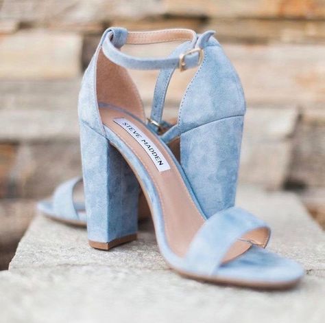 Block Heel Wedding Shoes, High Heels For Kids, Ankle Strap Chunky Heels, Blue Wedding Shoes, Ankle Strap Block Heel, Wedding Shoes Heels, Fancy Shoes, Cute Heels, New Rock