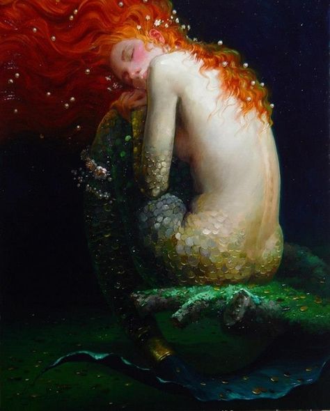 victor nizovtsev | Siren Song series by Victor Nizovtsev | Art : paintings Victor Nizovtsev, Alex Colville, Mermaid Painting, Mermaids And Mermen, Mermaid Art, Arte Fantasy, A Mermaid, Modern Art Abstract, Sea Creatures