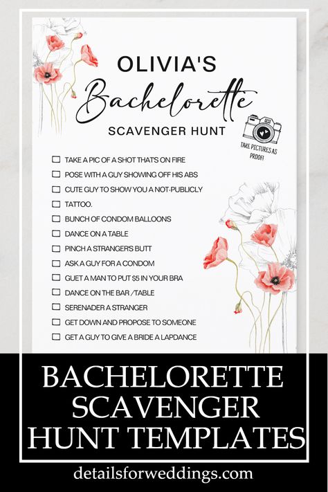 “A Bachelorette Scavenger Hunt is a hilarious activity where you create special memories with your best friends“Choose the list of challenges according to the interests and preferences of the players; it can be from simple photo opportunities to more adventurous or daring activities. Bachelorette Photo Challenge, Bachelorette Challenges, Bachelorette Activities, Scavenger Hunt Template, Scavenger Hunt Party, Bachelorette Party Activities, Bachelorette Scavenger Hunt, Balloon Dance, Bachelorette Party Photo