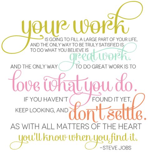 steve-jobs-quote.  #stevejobs #stevejobsquotes #kurttasche Team Motivation, Steve Jobs Quotes, Job Quotes, Good Quotes, E Card, Love My Job, Wonderful Words, Steve Jobs, Quotable Quotes