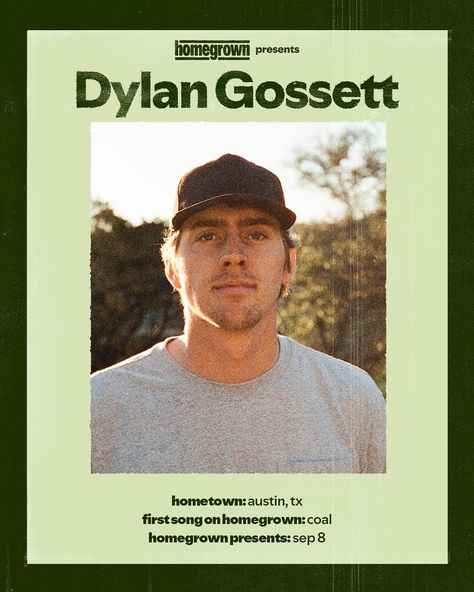 From their roots to your ears, join us as we bring Spotify’s homegrown playlist to life this fall with homegrown presents: Dylan Gossett in Austin, TX & Wyatt Flores in Stillwater, OK. Top listeners keep an eye out 👀 🎟️ Dylan Gossett, Wyatt Flores, Zach Bryan, Still Water, An Eye, Austin Tx, Join Us, Austin, This Is Us