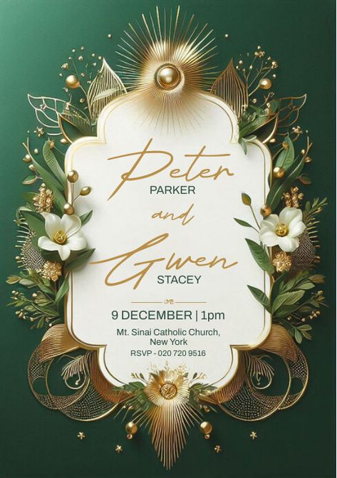 320+ Free Templates for 'Luxury emerald green wedding invitation' Emerald Green And Gold Wedding, Green And Gold Wedding, Linkedin Background Image, Emerald Green And Gold, Emerald Green Wedding, Kindle Book Cover, Emerald Green Weddings, Etsy Banner, Green Wedding Invitations