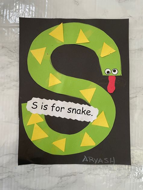 S Letter Craft Preschool, Letter S Math Activities For Preschool, S Preschool Crafts, Letter S Preschool Crafts, Alphabet Activities Preschool Crafts, Letter S Crafts For Toddlers, S Is For Craft, S Crafts For Preschoolers, L Crafts For Preschool