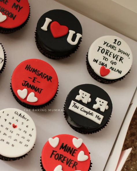 Celebrate love in the sweetest way possible! ❤️🧁 These custom anniversary cupcakes are perfect for marking special milestones with a personal touch. Whether it's a heartwarming message or a meaningful date, let your cupcakes speak the language of love. Want to create something unique for your special day? Send me a text on WhatsApp on 7044955912 to place your custom order! 💌 #AnniversaryCupcakes #SweetLove #HomeBakerCreations #CustomCupcakes #CelebrateWithCupcakes Anniversary Cupcakes, Language Of Love, H Cup, Custom Cupcakes, You Complete Me, Celebrate Love, Create Something, Love Is Sweet, Milestones