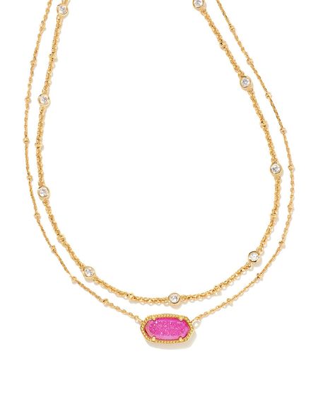 Kendra Scott Hot Pink Necklace, Preppy Kendra Scott Necklace Aesthetic, Kinda Scott Necklace, Preppy Kendra Scott Necklace, Barbie Kendra Scott, Kendra Scott Necklace Layering, Preppy Stuff To Buy, Kendra Scott Aesthetic, Kendra Scott Necklace Aesthetic