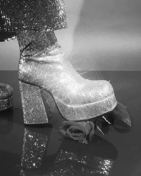 Disco Boots, Disco Shoes, Secret Closet, Prom Outfit, Dj Set, Mystery Party, Glitter Boots, 70s Disco, Prom Outfits