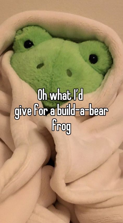 Buildabear Frog, Frog Core, Build A Bear Frog, Build A Bear Outfits, Frog Pictures, Cute Squishies, Bear Outfits, Cute Frogs, Cute Stuffed Animals