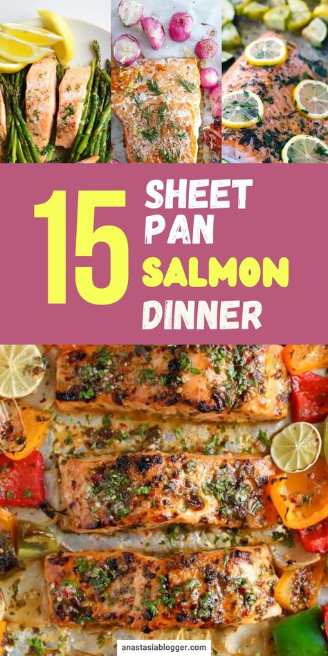 Mediterranean Sheet Pan Dinners Salmon, Salmon Veggies One Pan, Sheet Pan Meals Salmon, Salmon Sheetpan Dinner, One Sheet Pan Salmon, Salmon Sheet Pan Dinner Broccoli, Sheet Pan Fish Recipes, Baked Salmon And Veggies Recipes Oven, Pan Salmon Recipes Easy