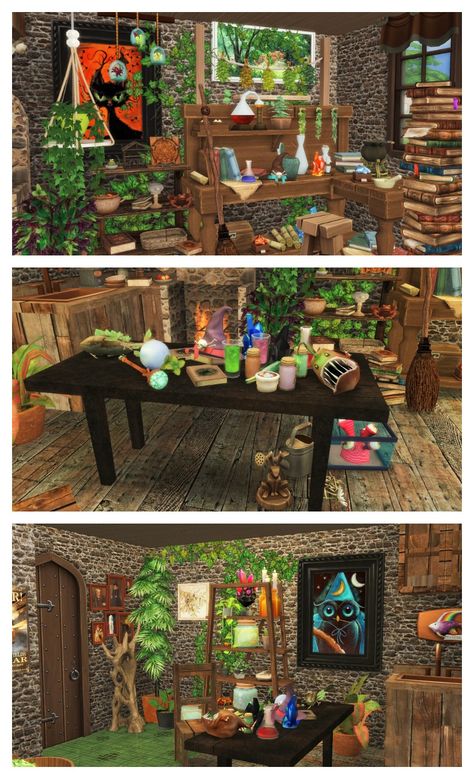 WITCH ROOM SIMS 4 | Speed Build Sims 4 Cc List, Sims 4 Witch House, Chokers For Kids, 4 Witches, Medieval Witch, Sims Furniture, Sims 4 Sims, Furniture Cc, Sims Medieval