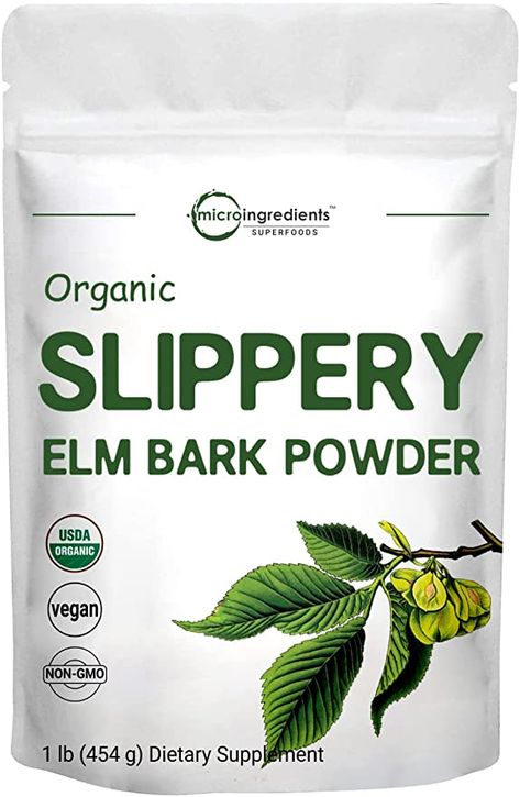 Amazon.com: Sustainably US Grown, Organic Slippery Elm Bark Powder, 1 Pound (645 Servings), Helps Soothe The Throat and Coughing, No Irradiated, No Contaminated, No GMOs, Pet Friendly : Health & Household Slippery Elm Powder, Slippery Elm Bark, Slippery Elm, Superfood Powder, Supplements For Women, Herbal Supplements, 1 Pound, Usda Organic, Digestive Health