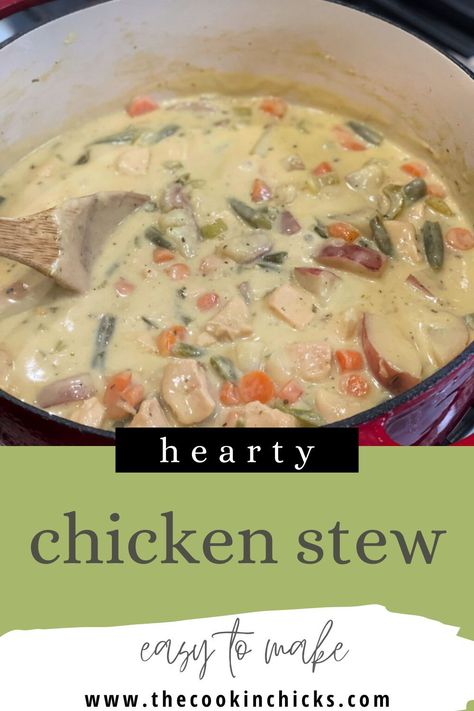 Cream Of Chicken Stew, Chicken Stew Creamy, Chicken Broth Potatoes, Chicken And Potato Stew, Stewed Chicken And Potatoes, Chicken And Potatoes Stew, Chicken Soup Potatoes Carrots, Delicious Chicken Dinners, Chicke Recipes